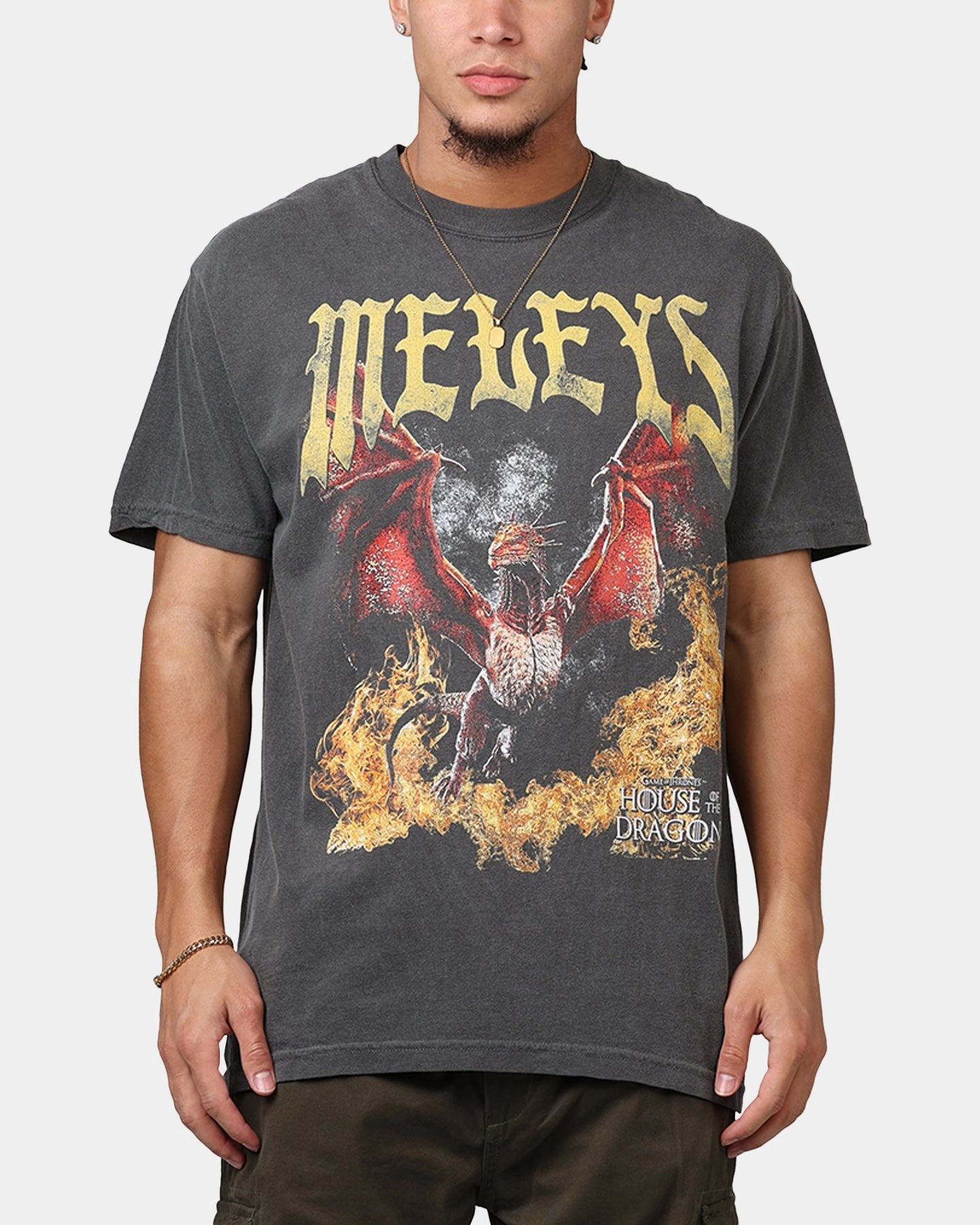 Reflective accents Ripple X Game Of Thrones 'House Of The Dragon' Meleys T-Shirt Washed Black