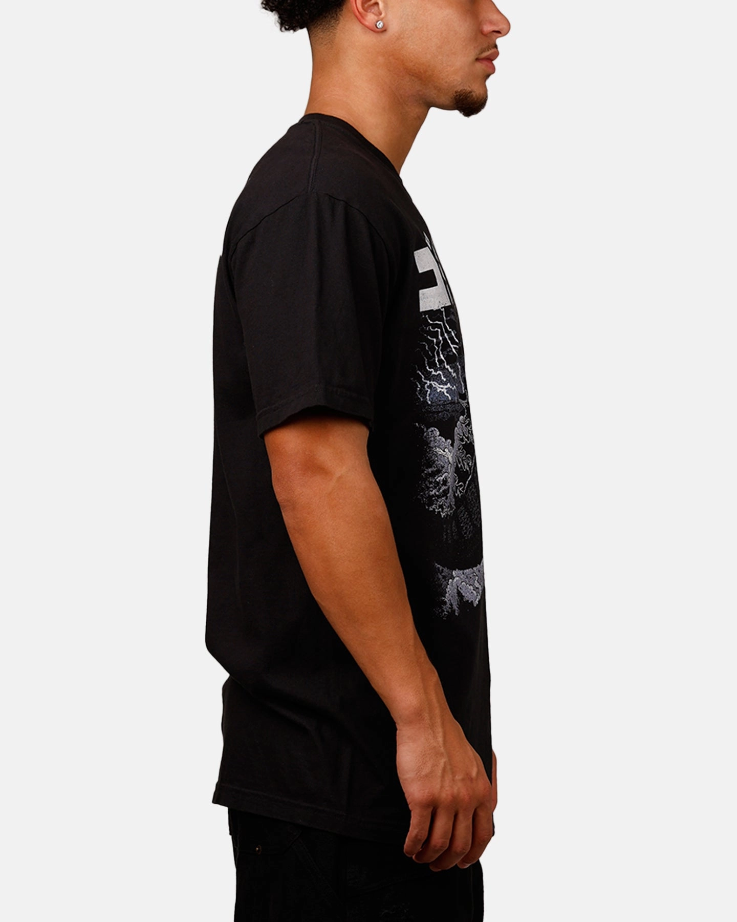 Ripple X Godzilla Guardian T-Shirt Black Minimalist Silhouette Cut