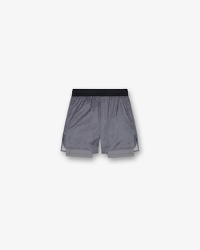 247 Contour 2-In-1 Run Shorts - Titanium Low Profile Waistband Weekend Ready