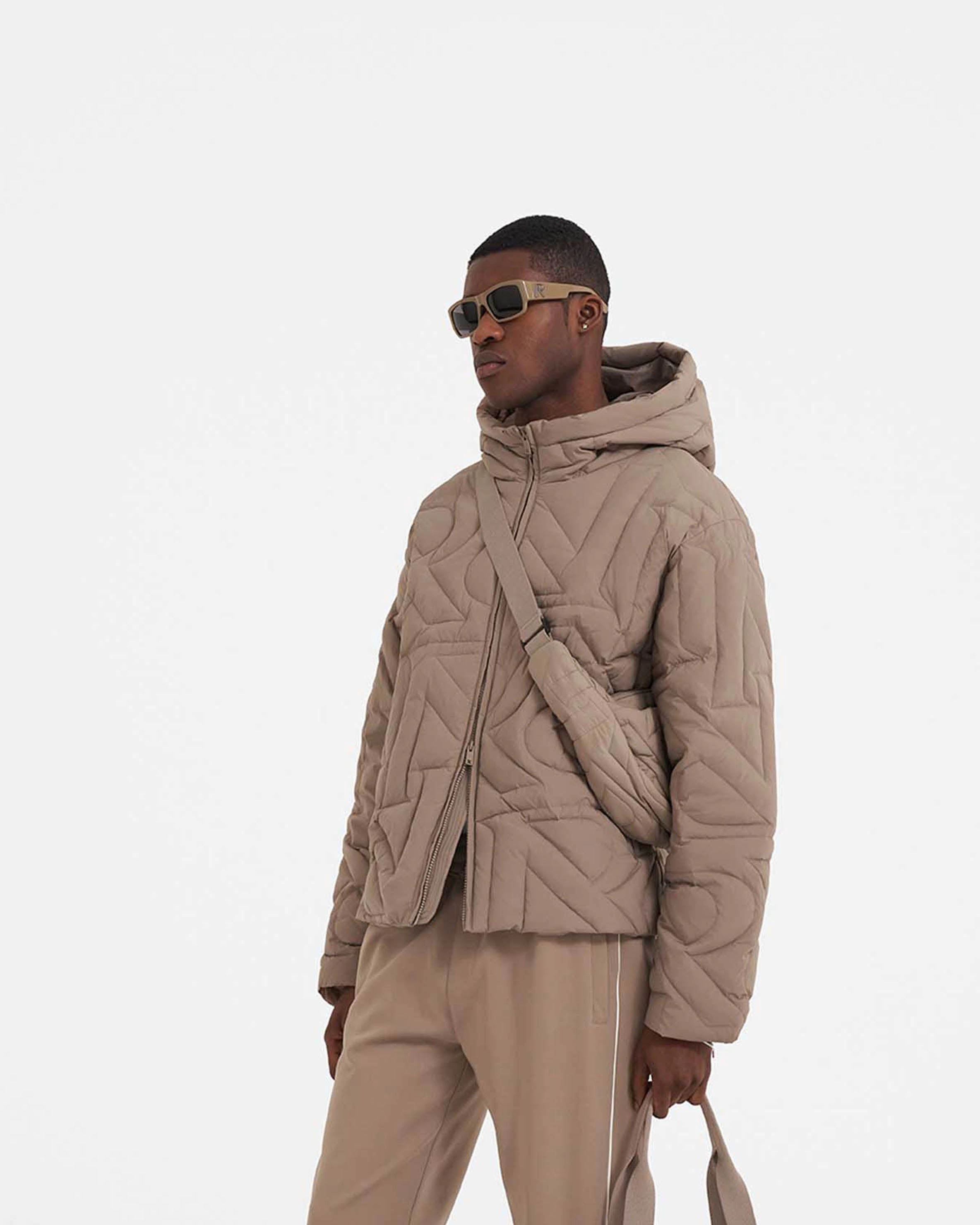 Initial Lightweight Hooded Jacket - Mushroom Convertible Sleeves Elastic Cuff Adjustment