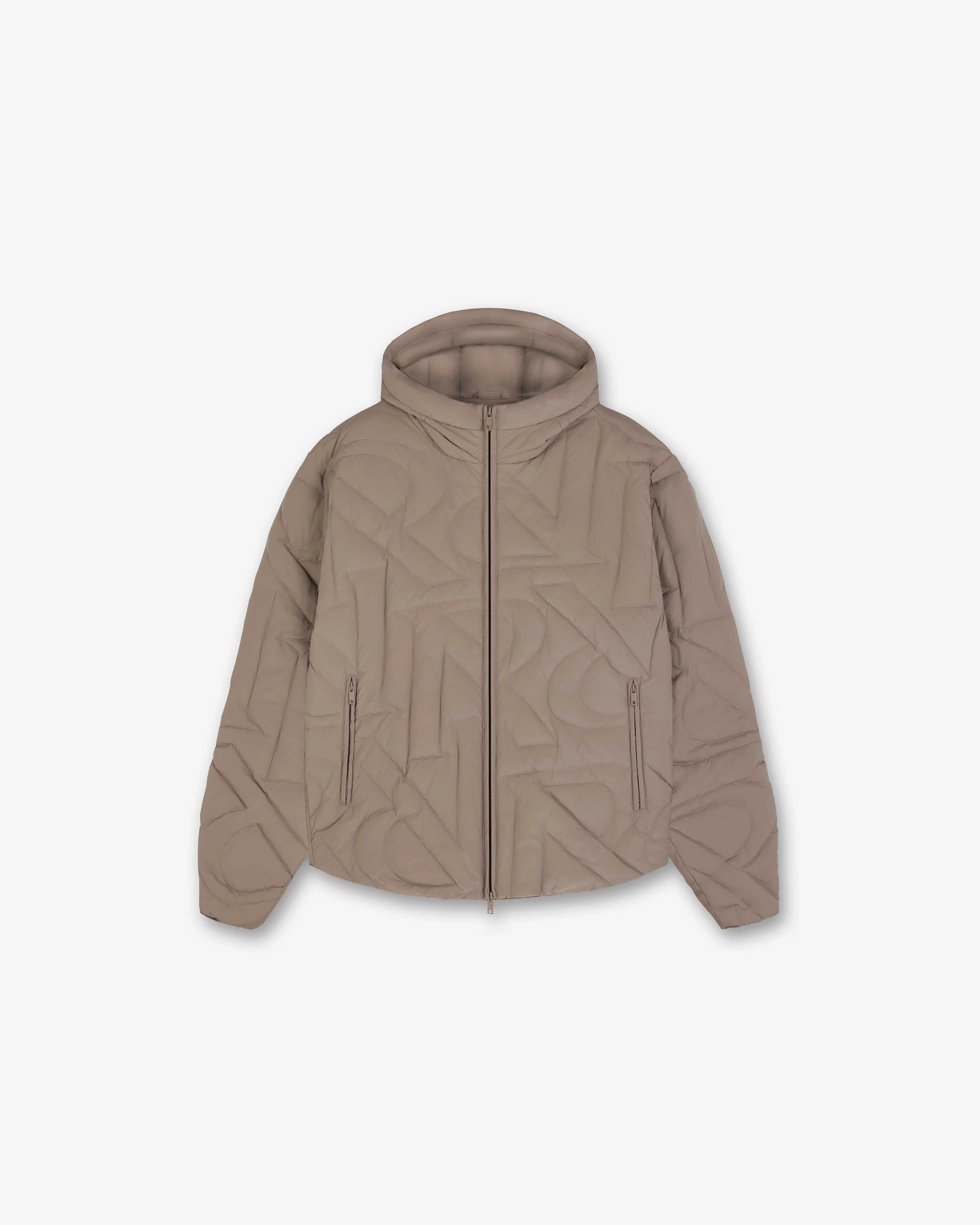 Initial Lightweight Hooded Jacket - Mushroom Down Stuffed