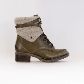 Comfortable Heel Counter Dromedaris Kara Shearling (Women's) - Olive