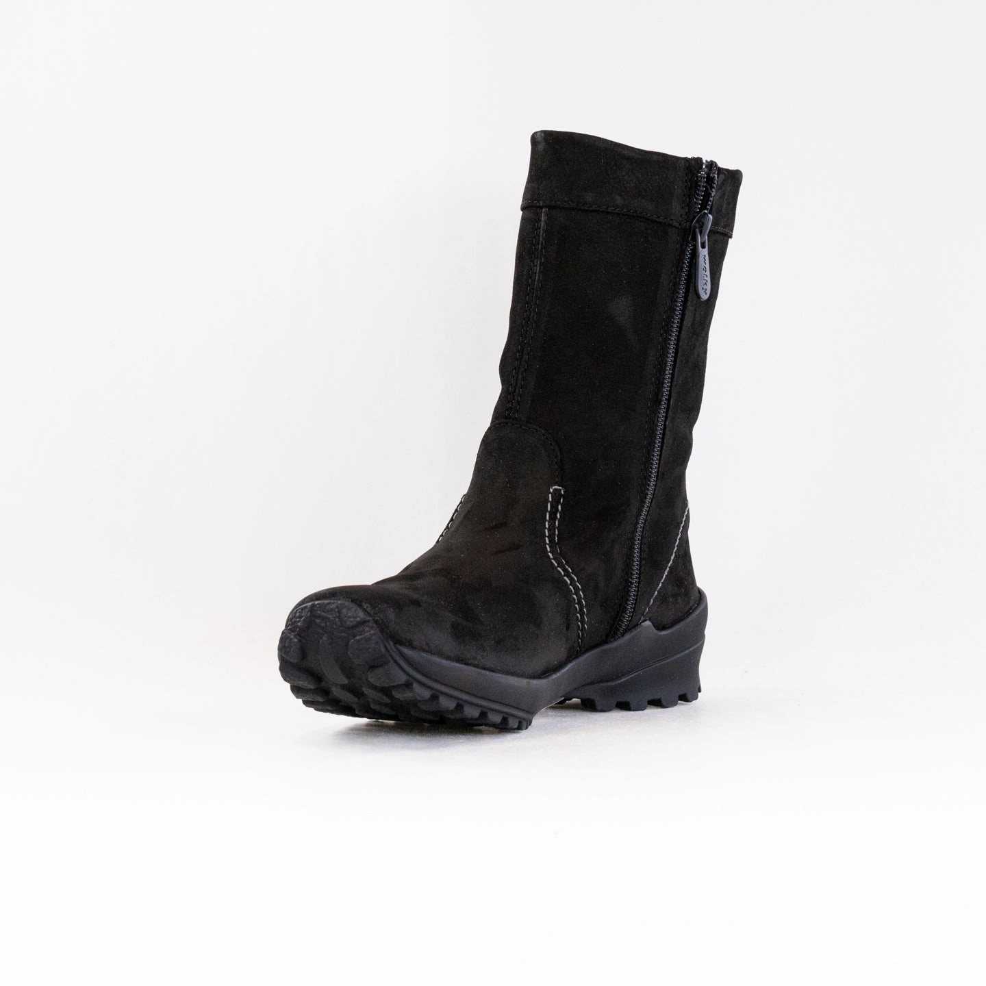 Wolky Byrce WR (Women's) - Black Oiled Leather Rugged Built Functional Minimalist