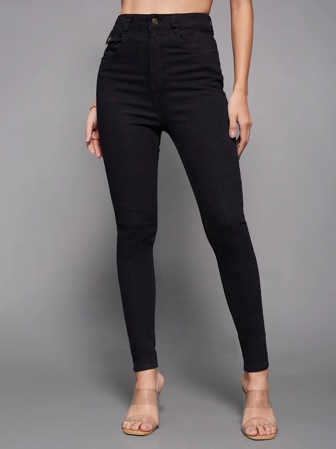 Rugged Construction CHASEstretch? Women's Black Skinny High-Rise Stretchable Denim Jeans