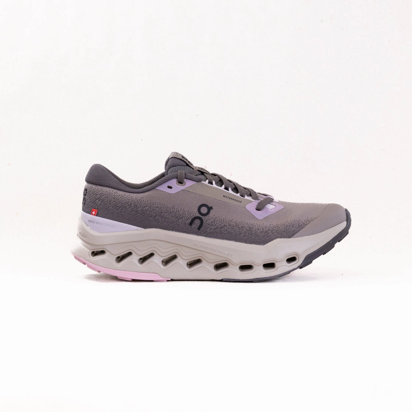 On Cloudsurfer Trail 2 Waterproof (Women's) - Cinder/Desert LowTop slow runners