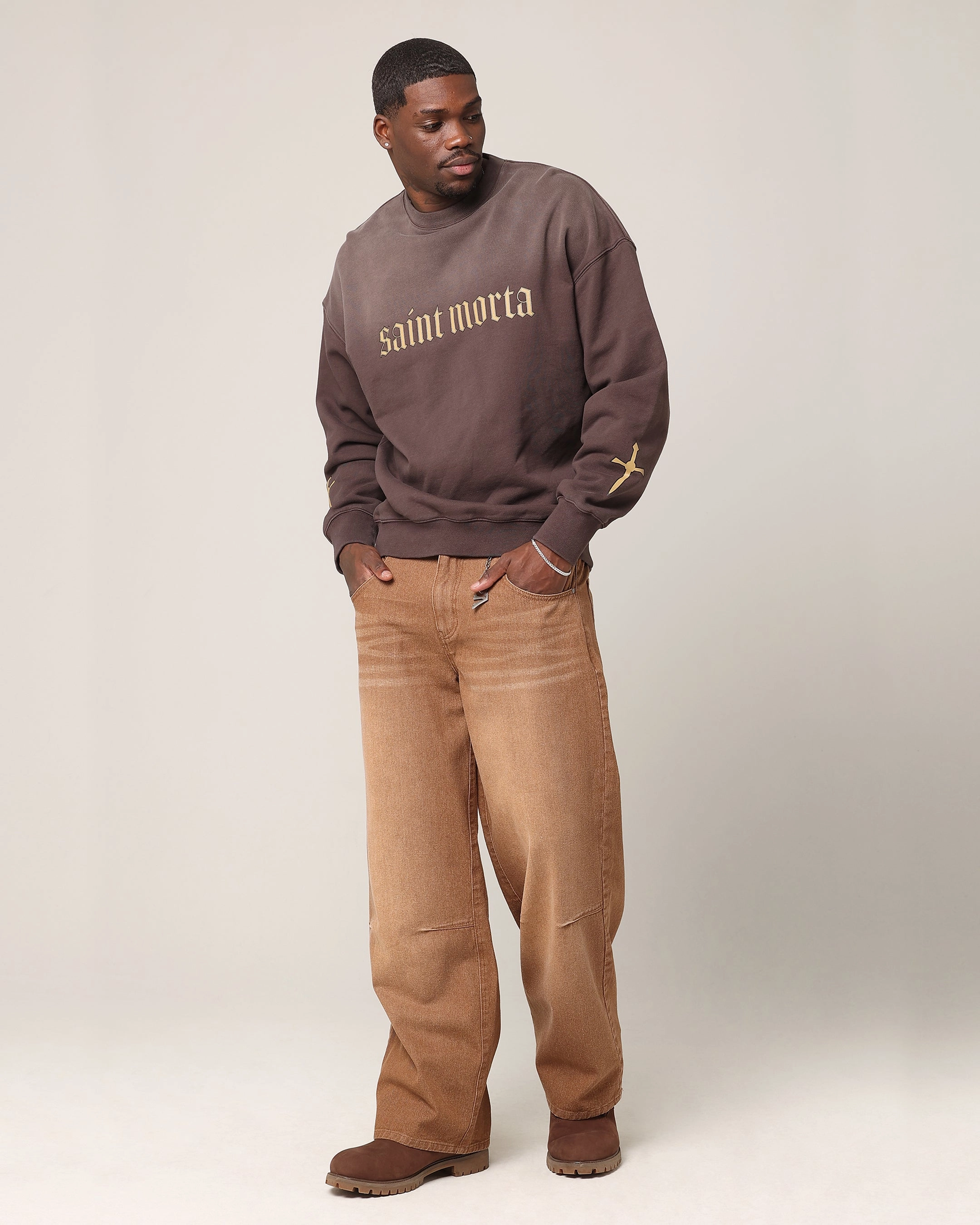 Saint Morta Amplus Jeans Vintage Sand Casual Vibes Sleek Appearance