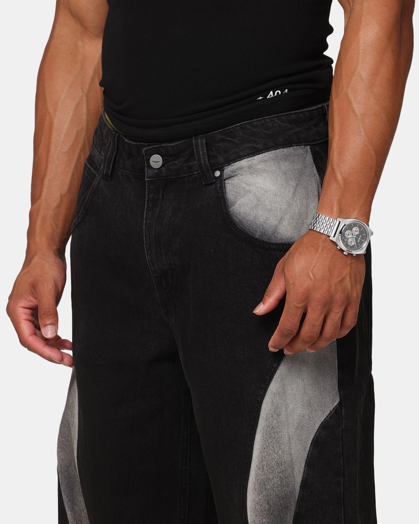 Saint Morta Amplus Workwear Jeans Black/Grey RuggedDurability