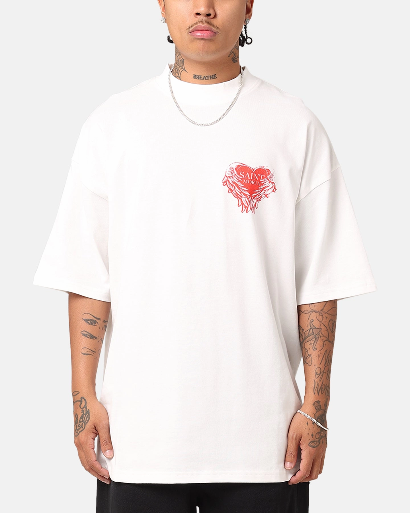 Saint Morta Angelic Heart T-Shirt Off White BondedShoulder