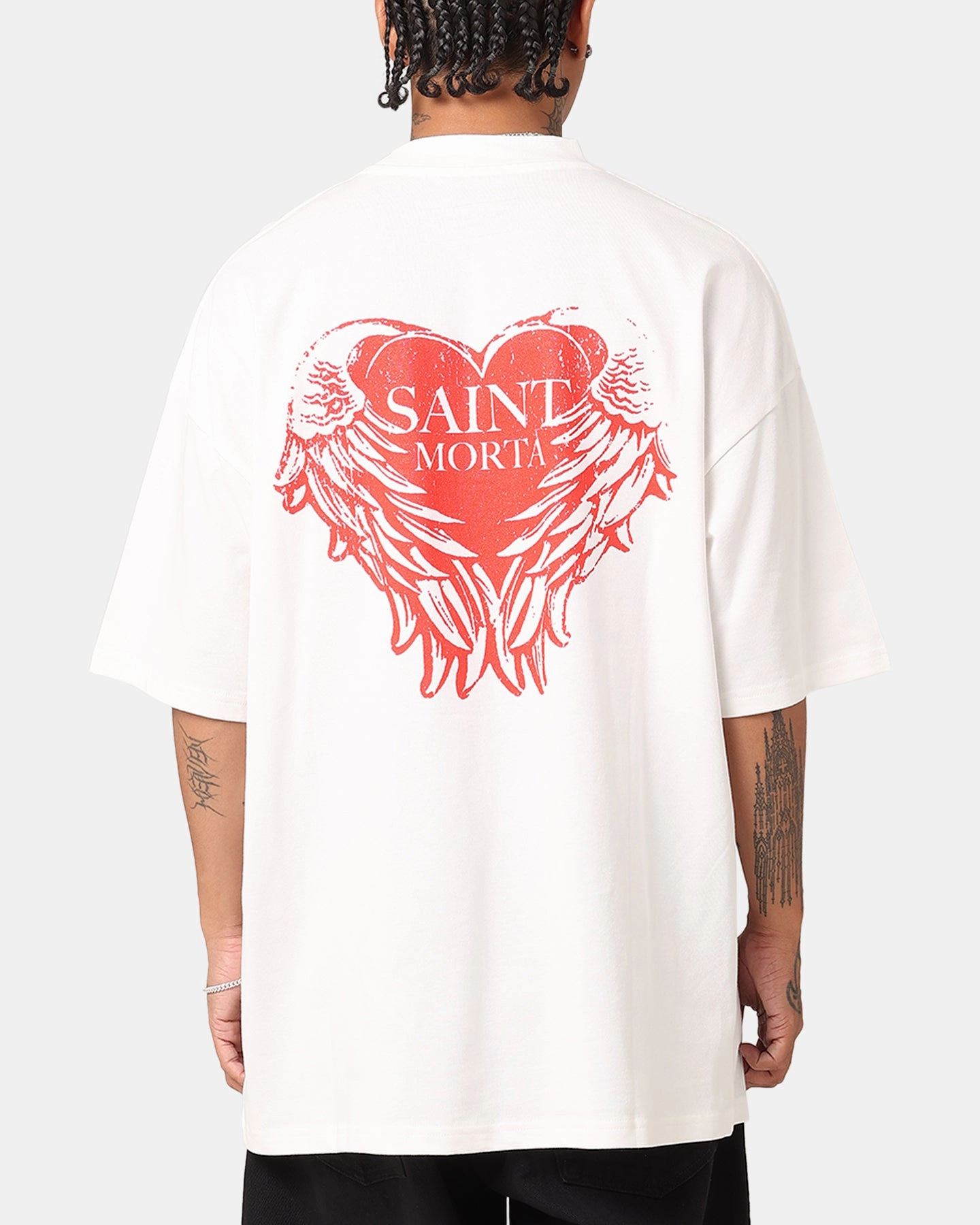 HeatPressedLogos Saint Morta Angelic Heart T-Shirt Off White