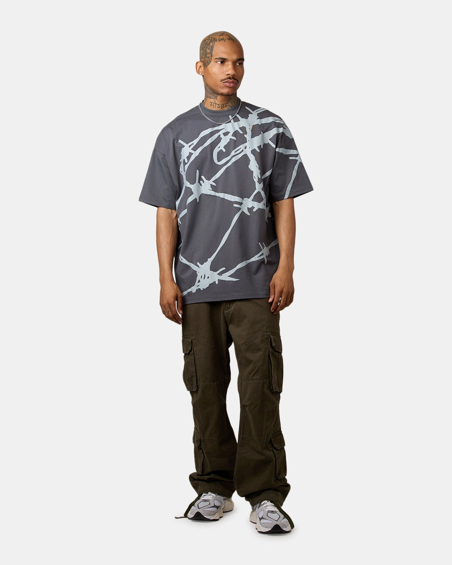 Saint Morta Barberry Boxy T-Shirt Gray Quick Dry Material