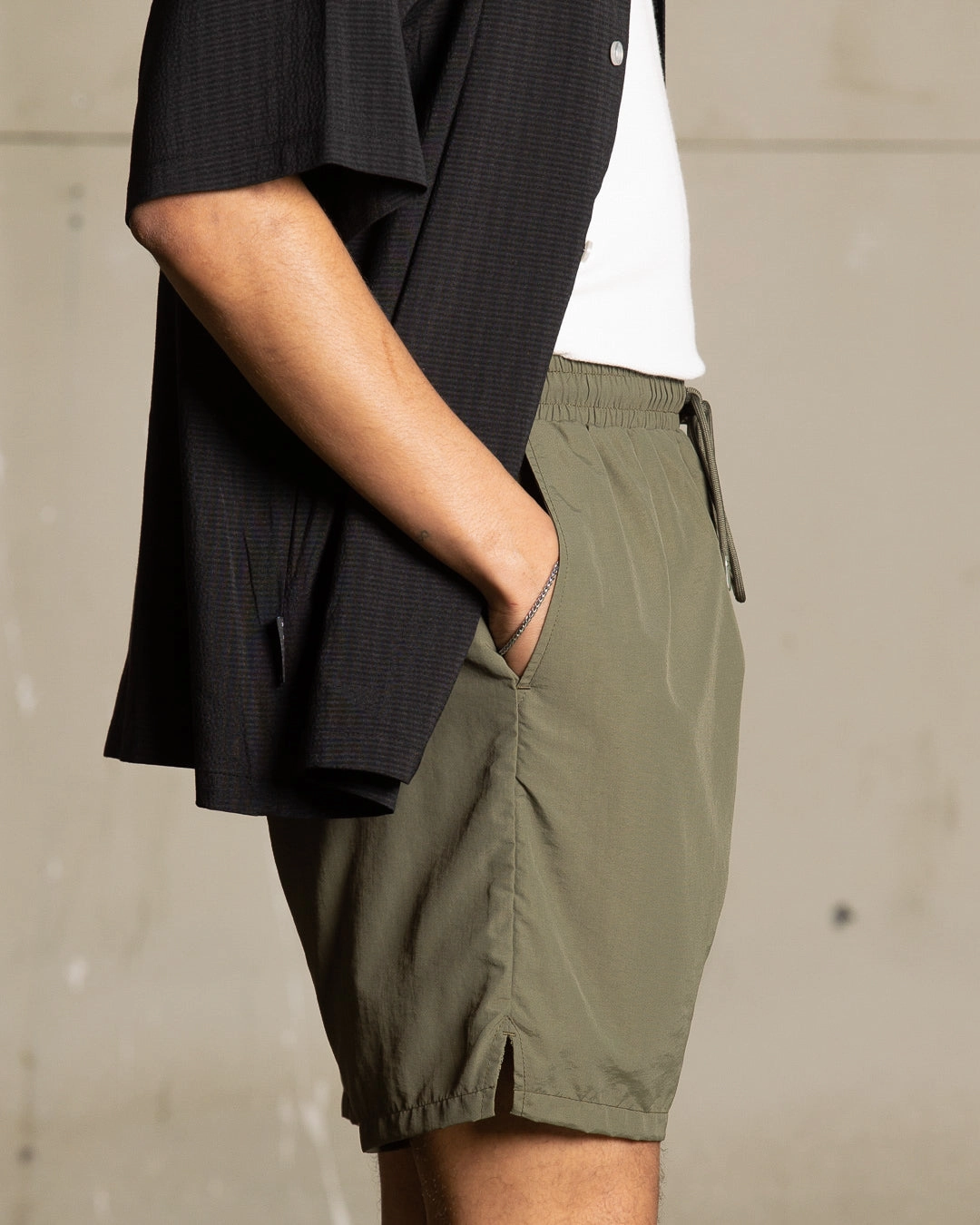 Durable Construction Saint Morta Cali Beach Shorts Khaki Green