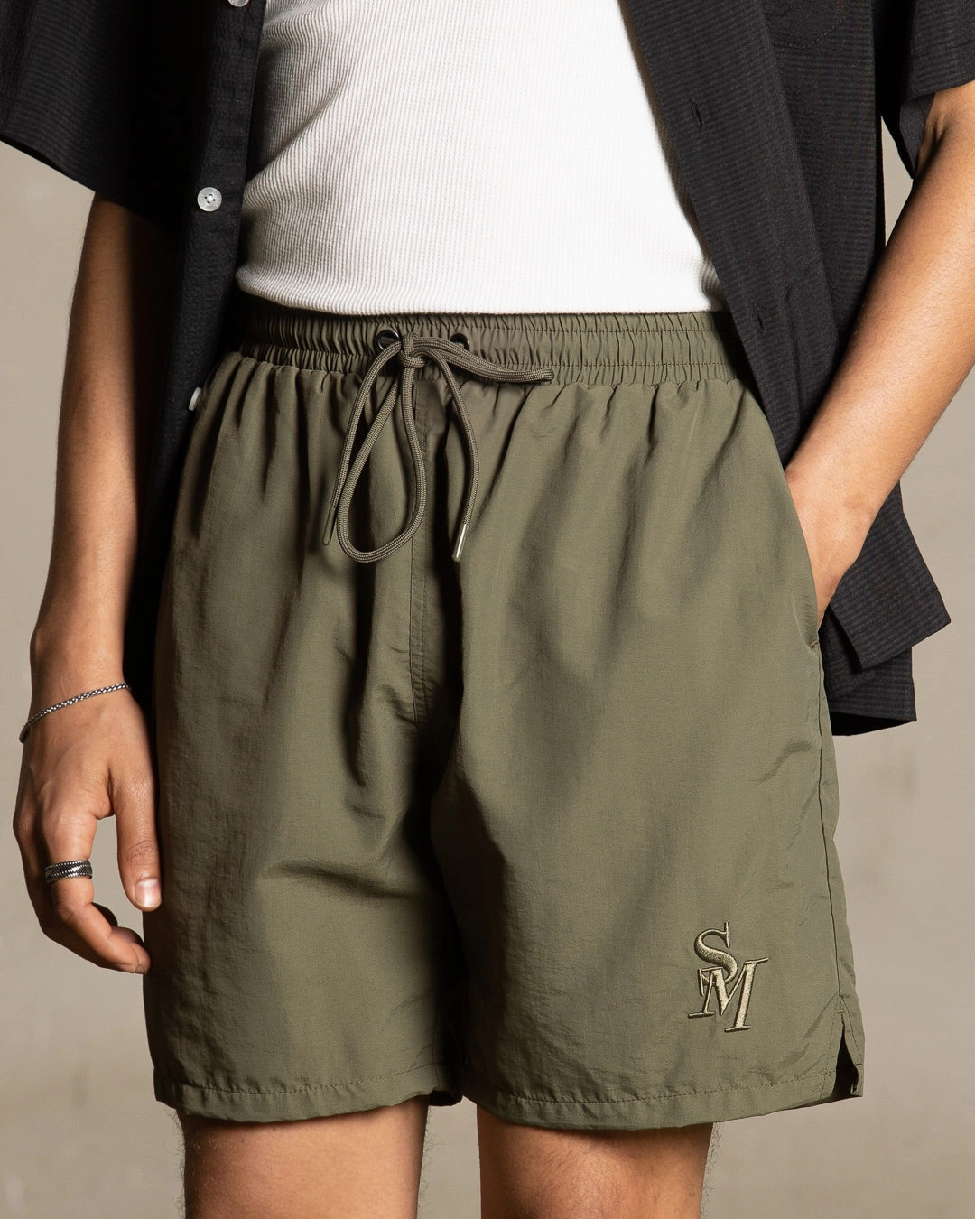 Saint Morta Cali Beach Shorts Khaki Green NoBuckleDesign