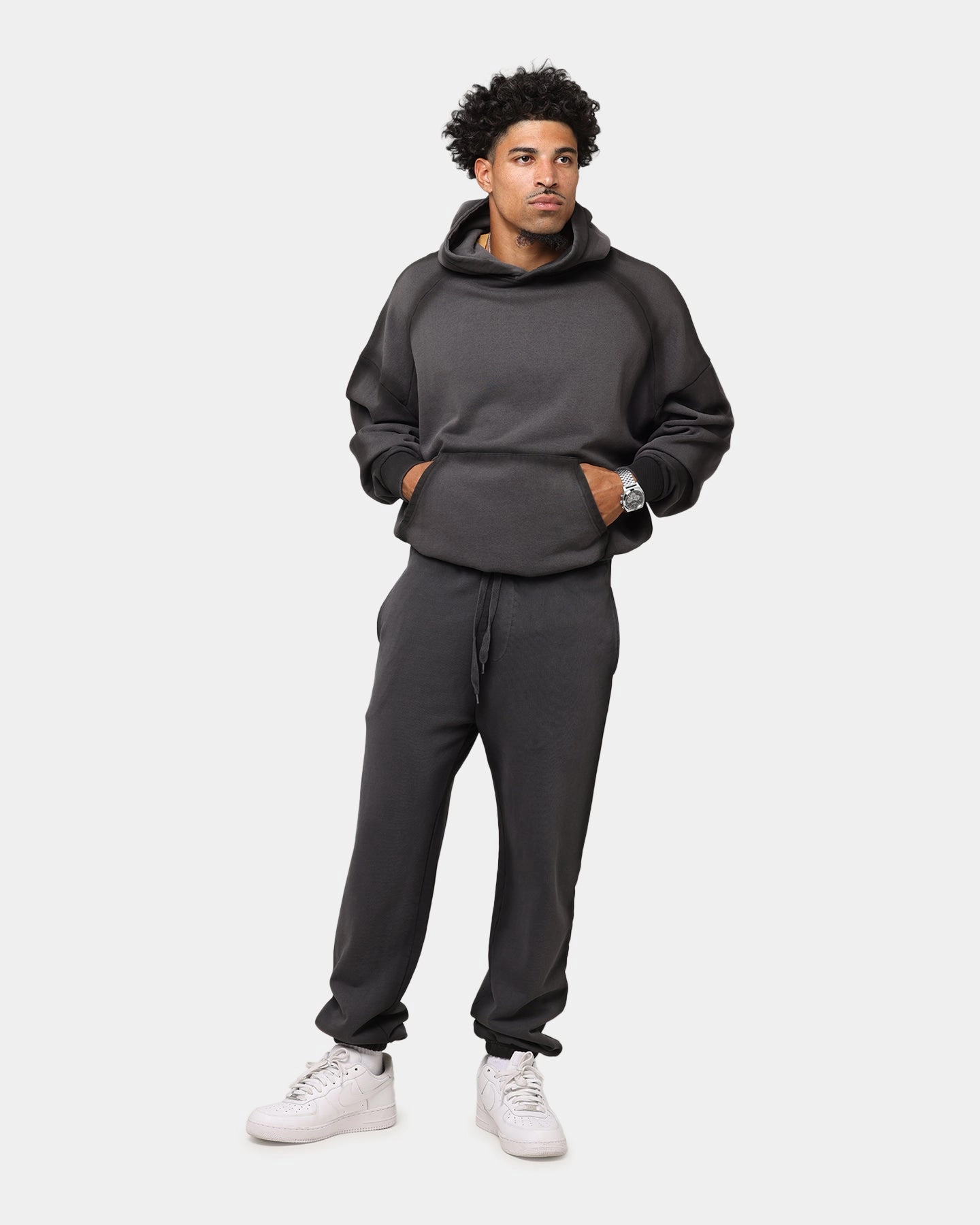 WrinkleFree Fabric StainRepellentCoating Saint Morta Contrast Wash Hoodie Black Wash