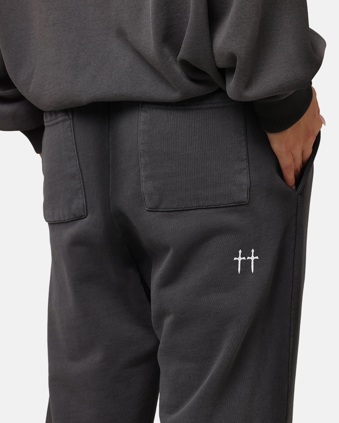 tailored look Saint Morta Contrast Wash Sweatpants Washed Black