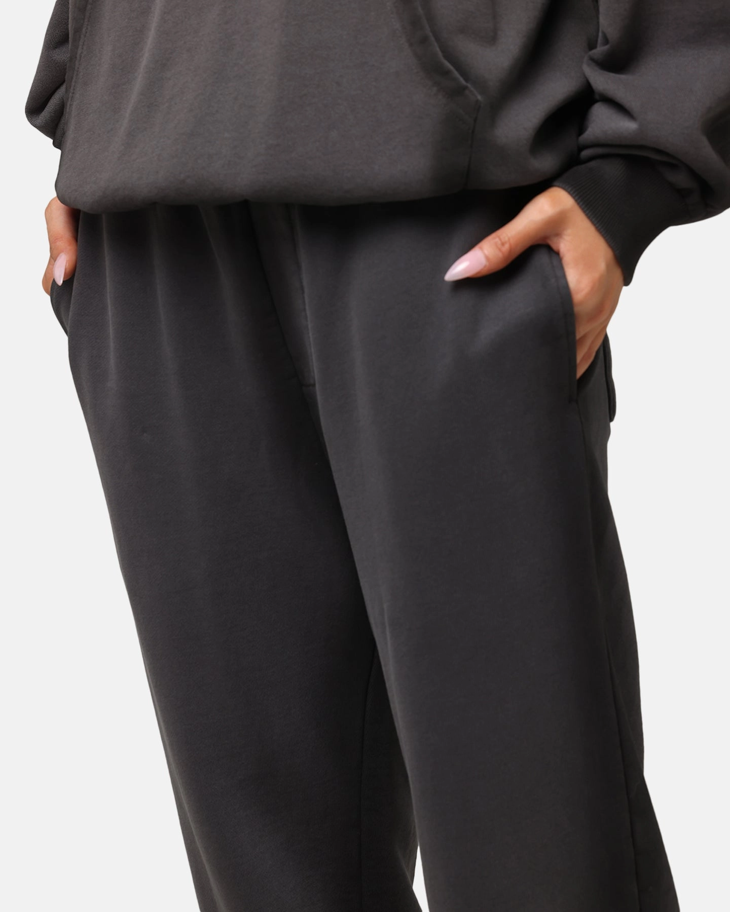 Saint Morta Contrast Wash Sweatpants Washed Black Soft Support