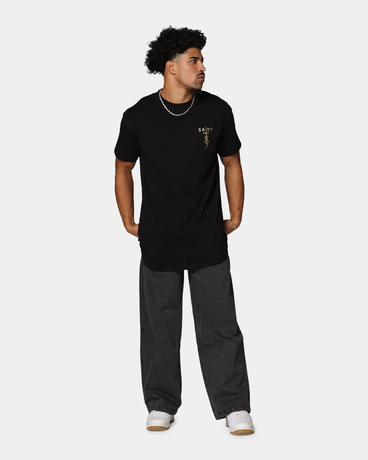 VentilatedMesh NonRestrictive Fit Saint Morta Daggers Lafayette T-Shirt Black/Gold