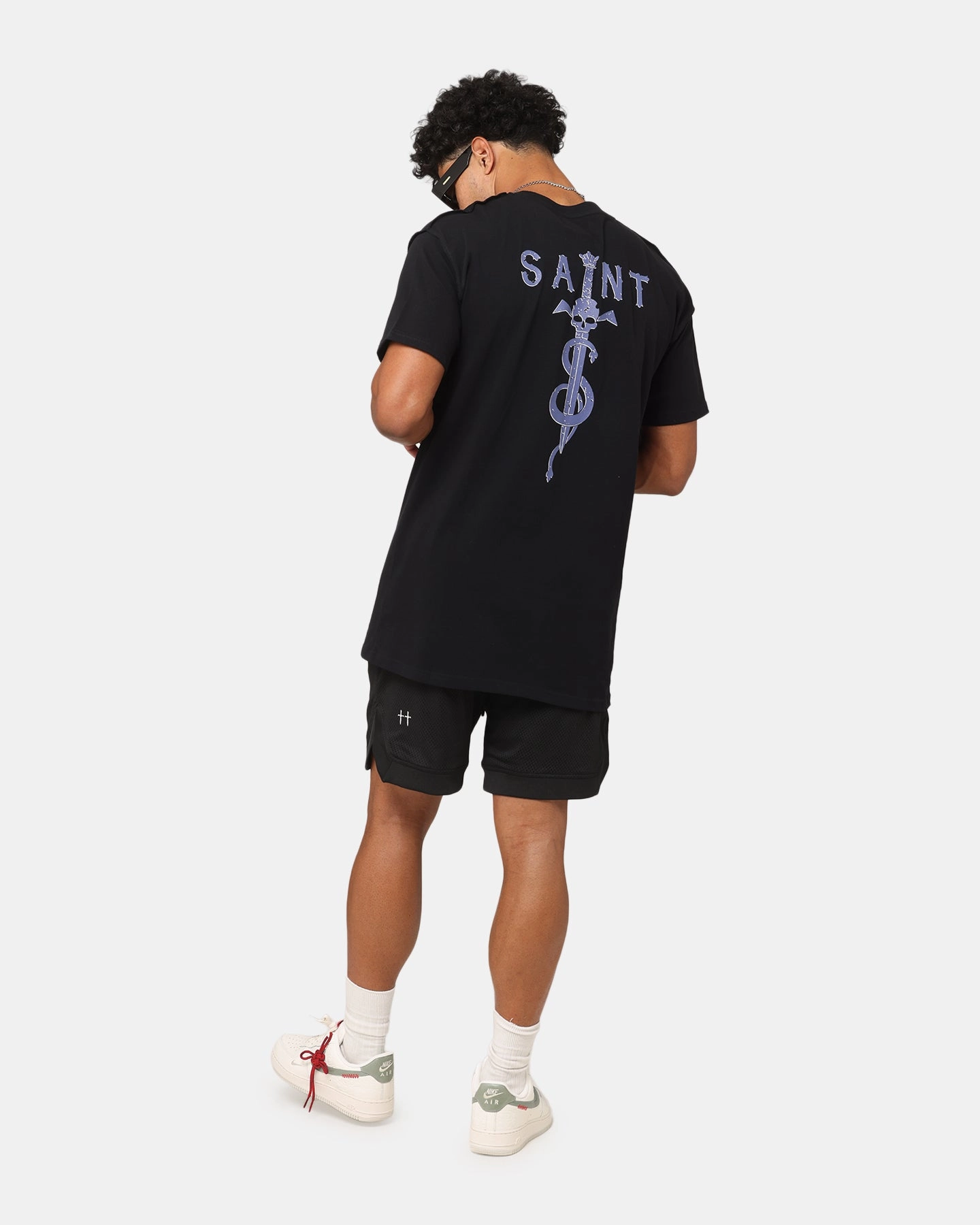 Saint Morta Daggers Lafayette T-Shirt Black/Purple Office Attire Quick Dry Material