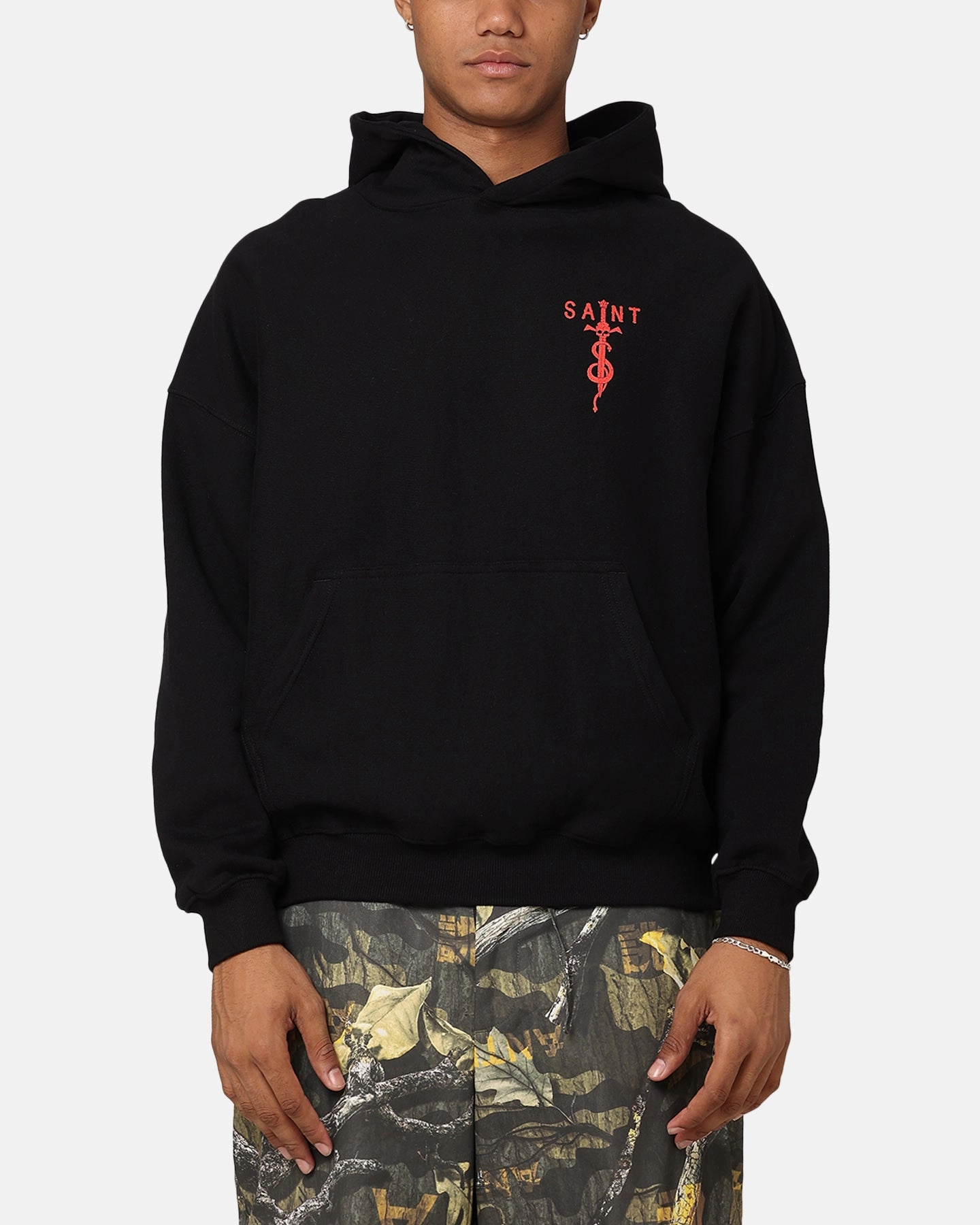 FadeResistant Saint Morta Daggers Premium Hoodie Black/Red