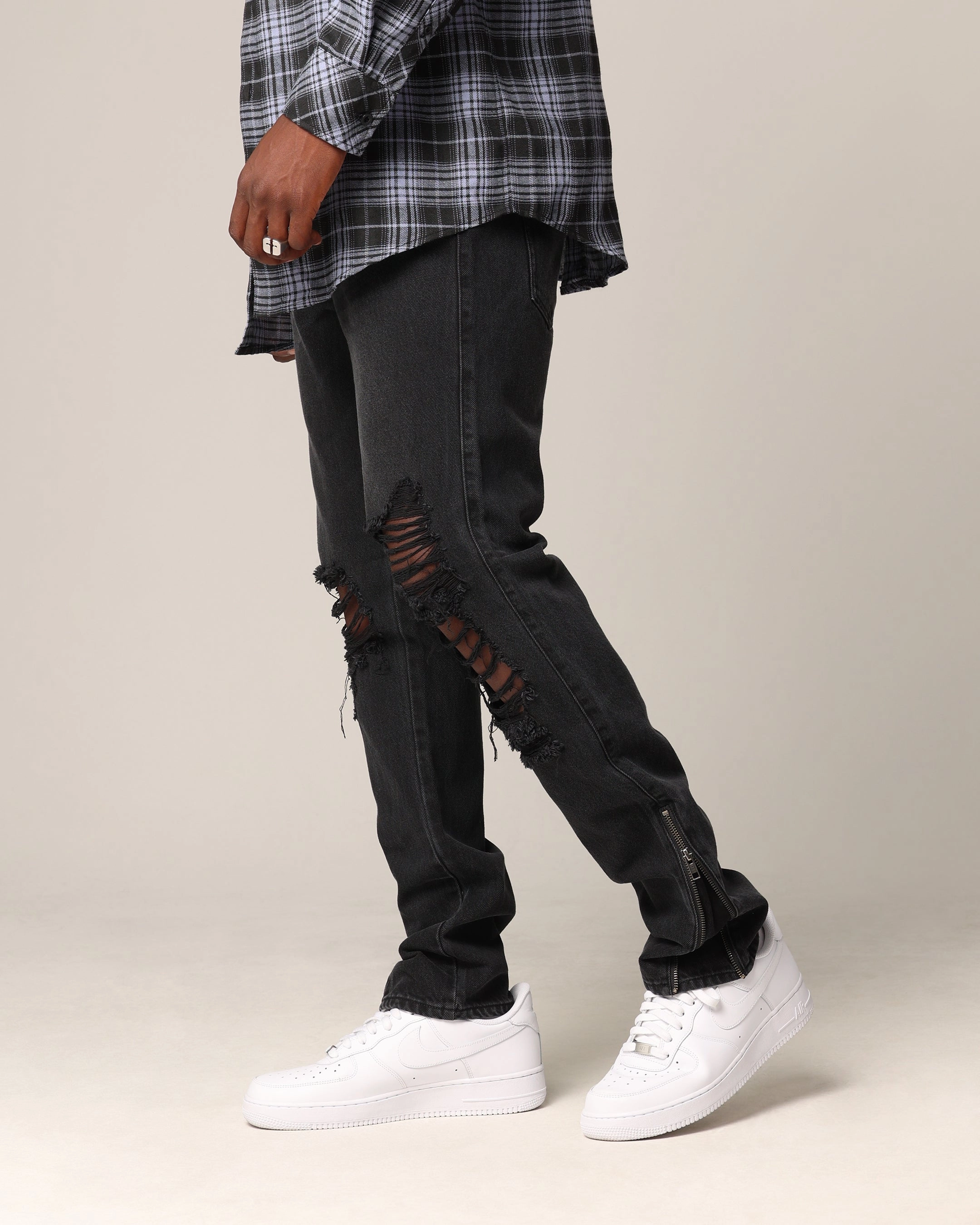 Saint Morta Deadbeat Fimi Jeans Black Shadow Tapered leg LightweightDesign