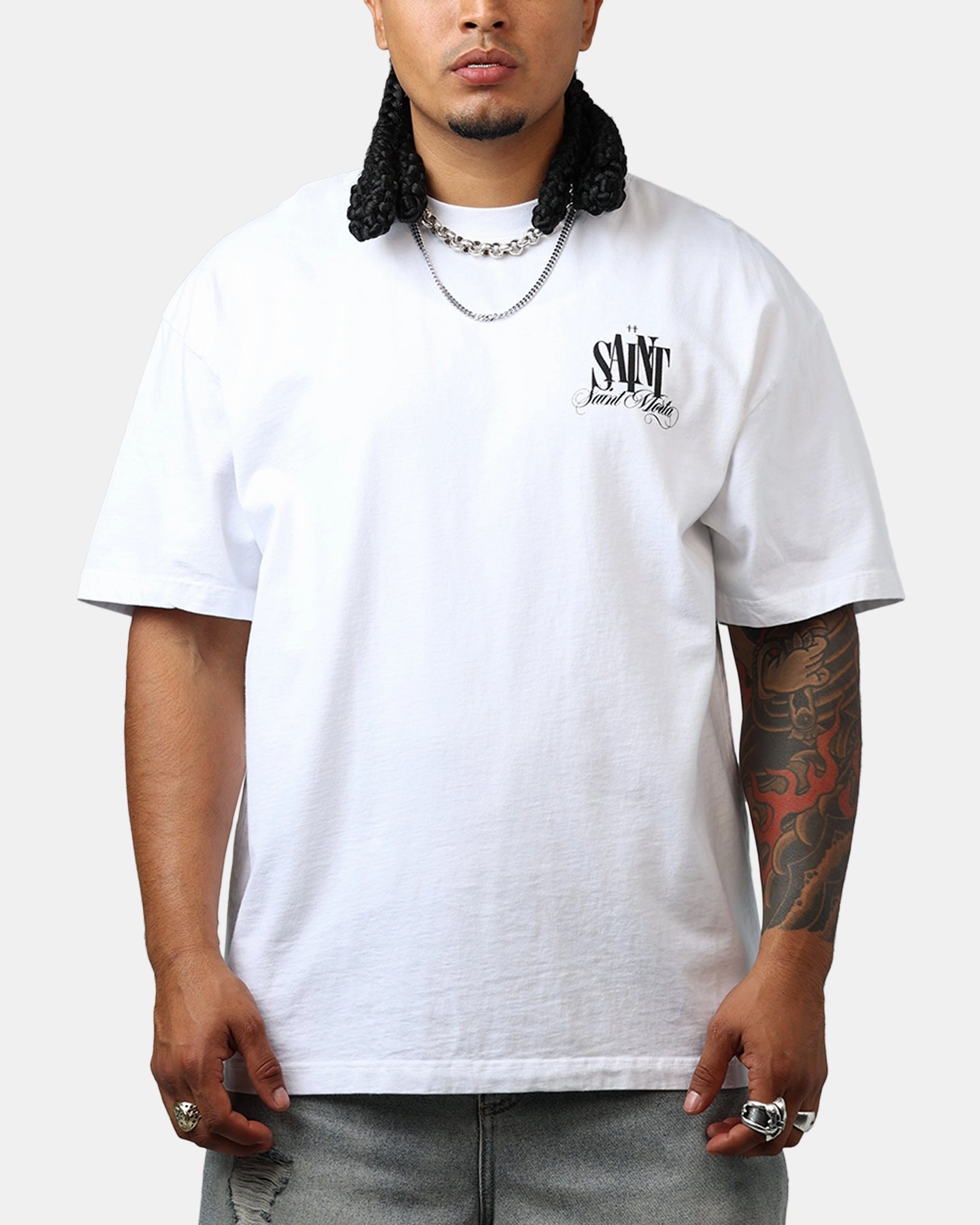 sporty wear Saint Morta Dover Drop Shoulder T-Shirt White