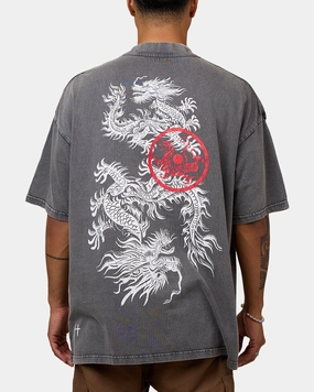 Versatile Design DurableWeave Saint Morta Dragon Mock T-Shirt Washed Charcoal