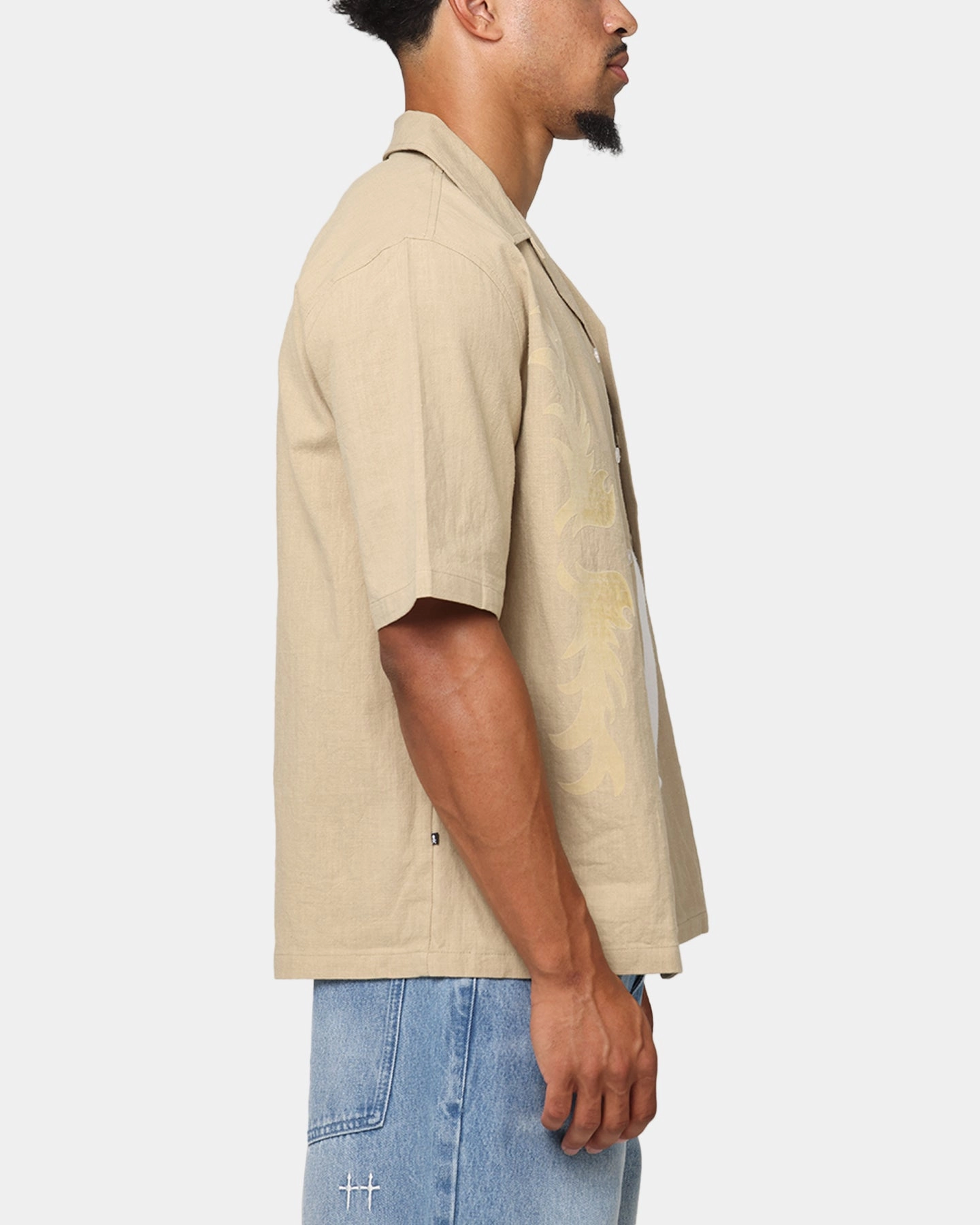 Fashionable Fit ReinforcedEdges Saint Morta Flocka Button Up Shirt Tan