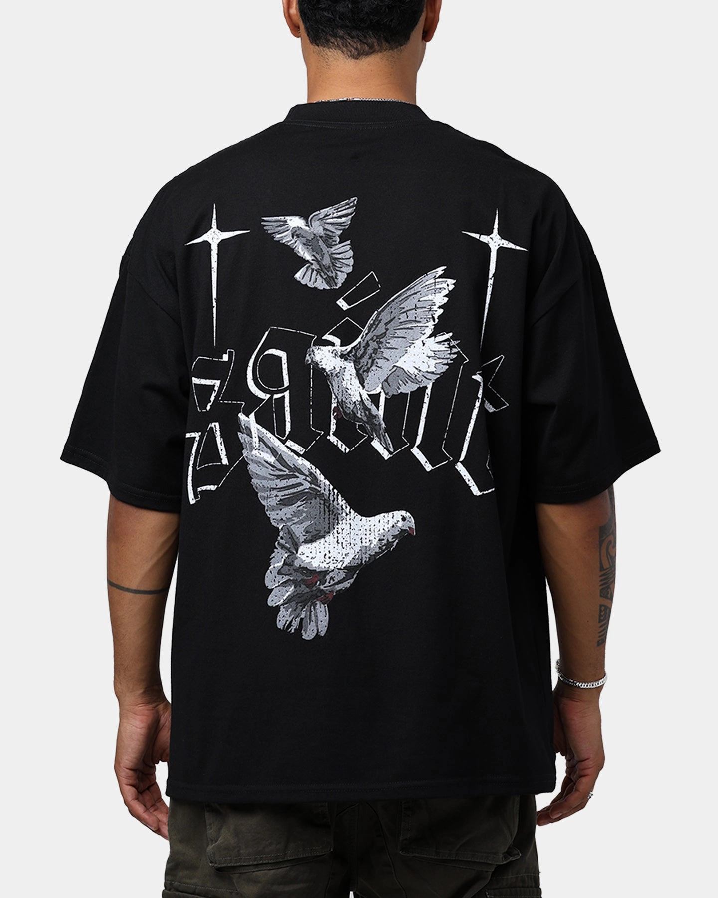 Saint Morta Freedom Mock T-Shirt Black LongWearingComfort