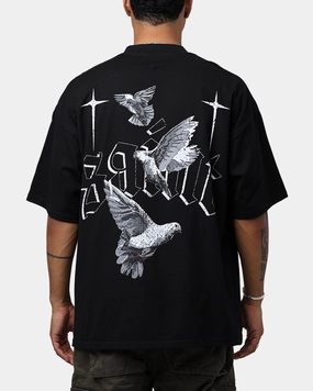 Saint Morta Freedom Mock T-Shirt Black LongWearingComfort