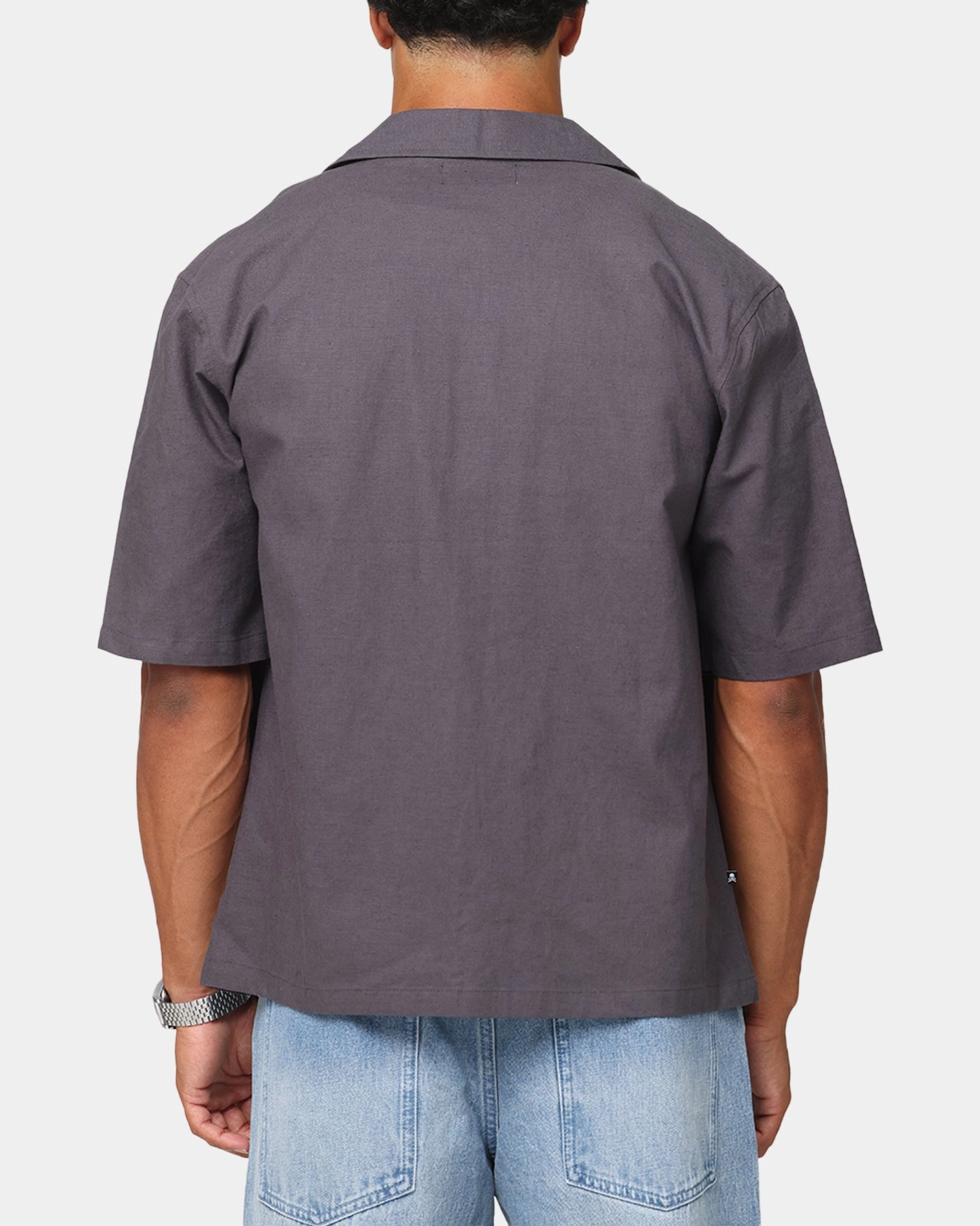 SeamlessSidePanels Saint Morta Gardenia Button Up Shirt Black Shadow