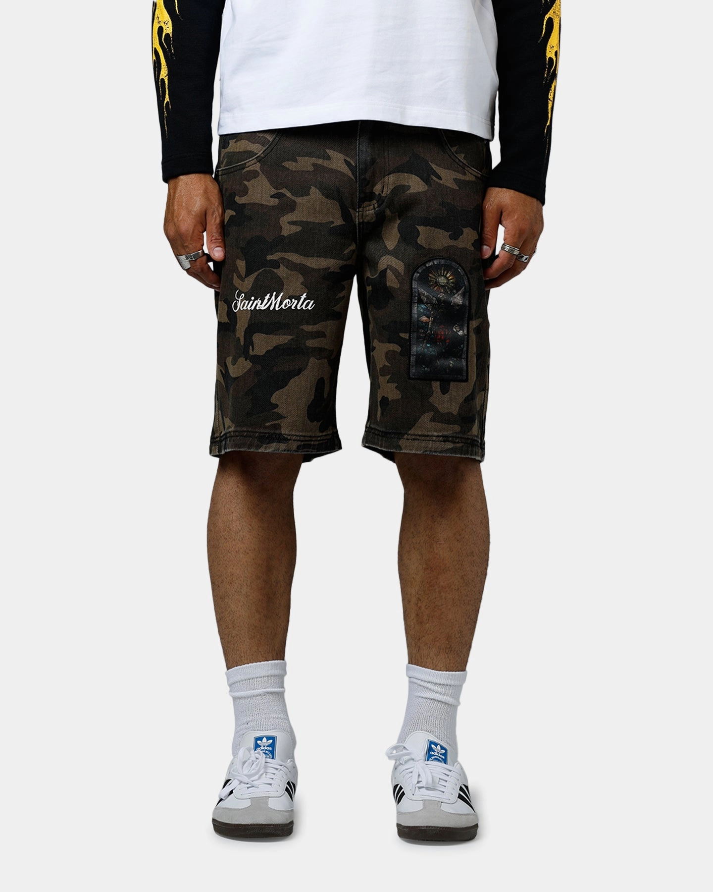 Relaxed Design ComfortWaistband Saint Morta Kingdomcome Baggy Shorts Camo