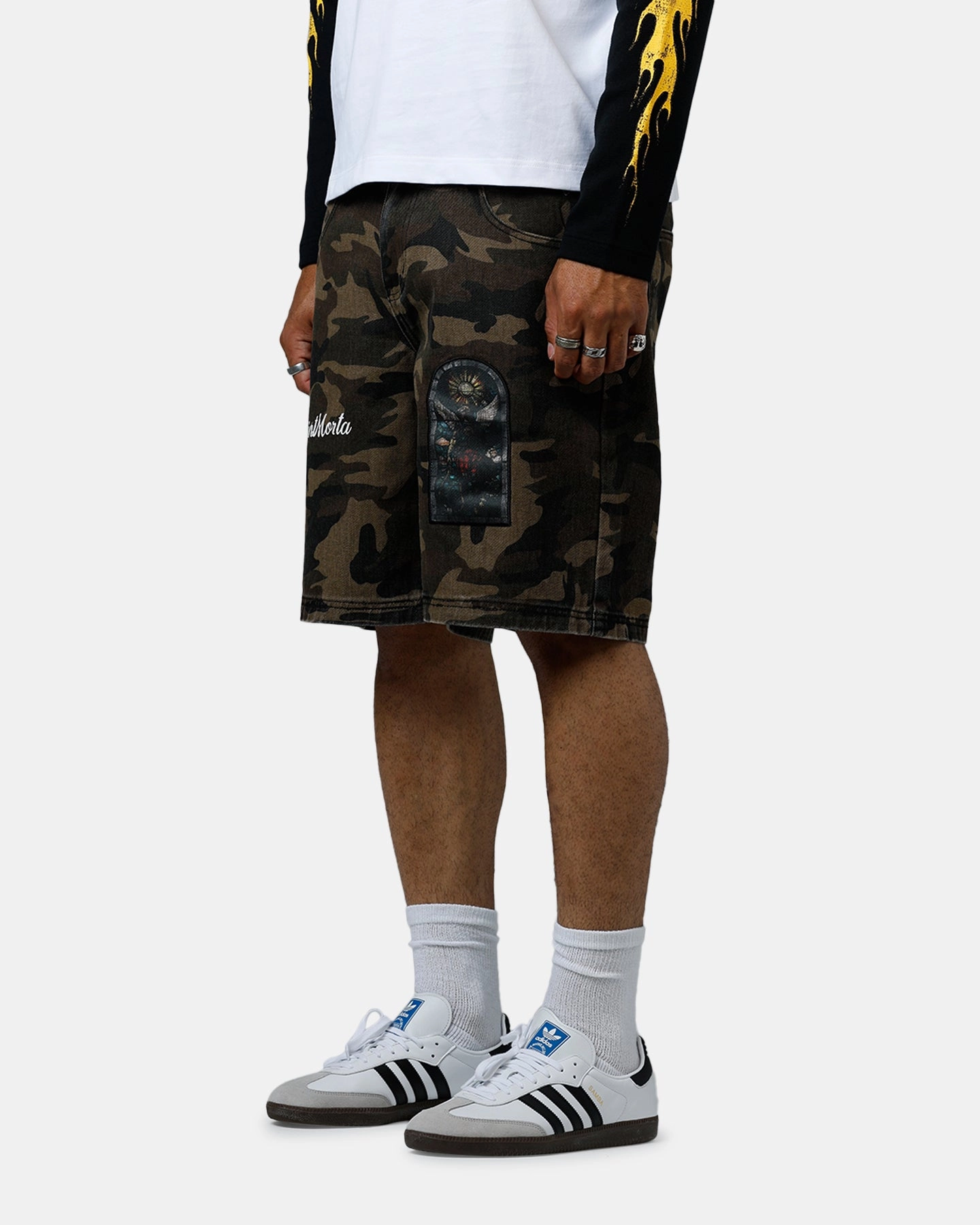 Saint Morta Kingdomcome Baggy Shorts Camo Casual Performance Wear Chilly Day Layers