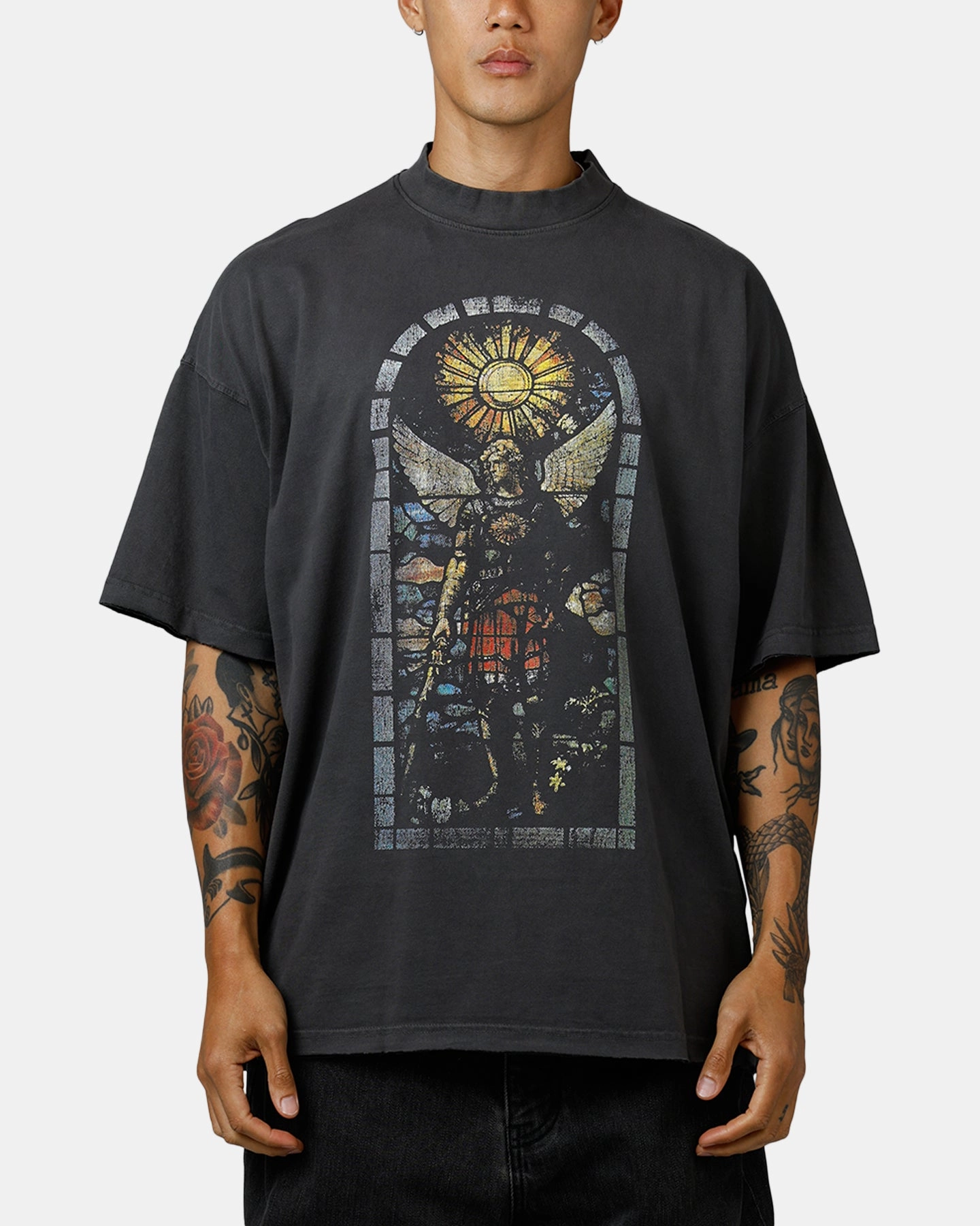 Saint Morta Kingdomcome Boxy T-Shirt Washed Charcoal SnagResistant