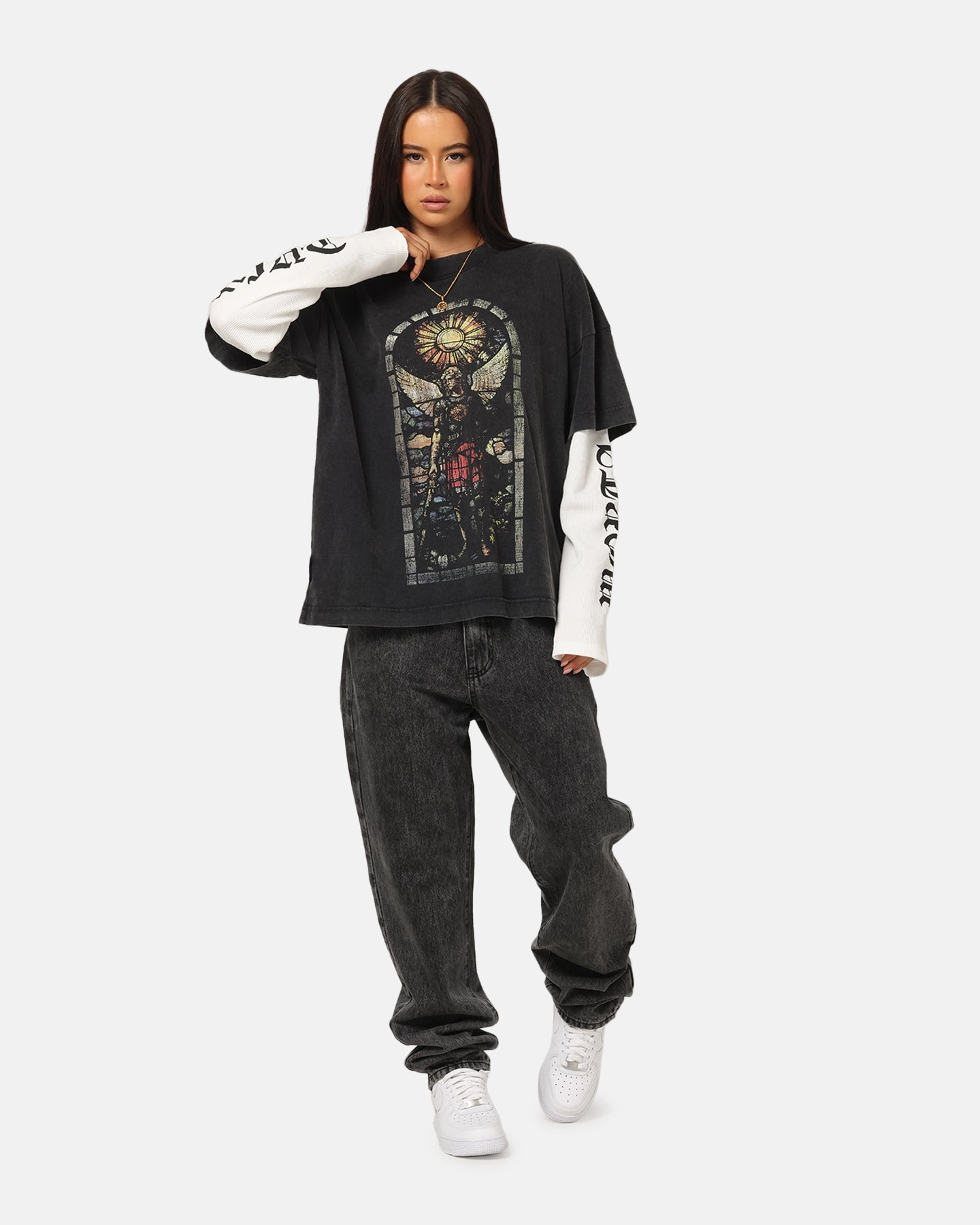 Saint Morta Kingdomcome Long Sleeve T-Shirt Vintage Black AdvancedAirflowChannels