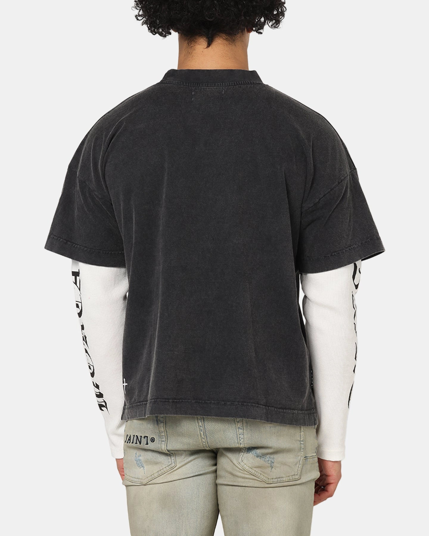 Saint Morta Kingdomcome Long Sleeve T-Shirt Vintage Black Fade Resistant Dye