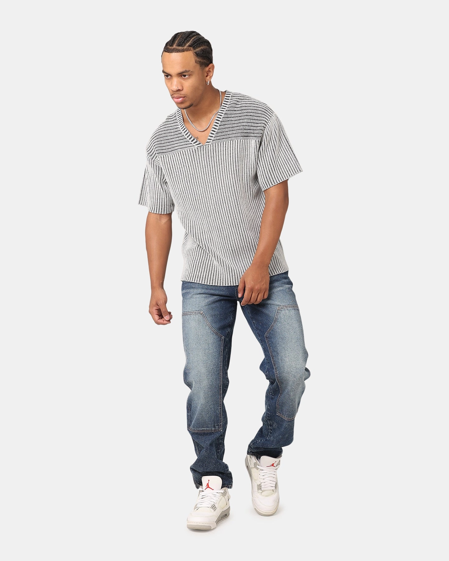 QuickDryConstruction Saint Morta Knitted Football Jersey Grey