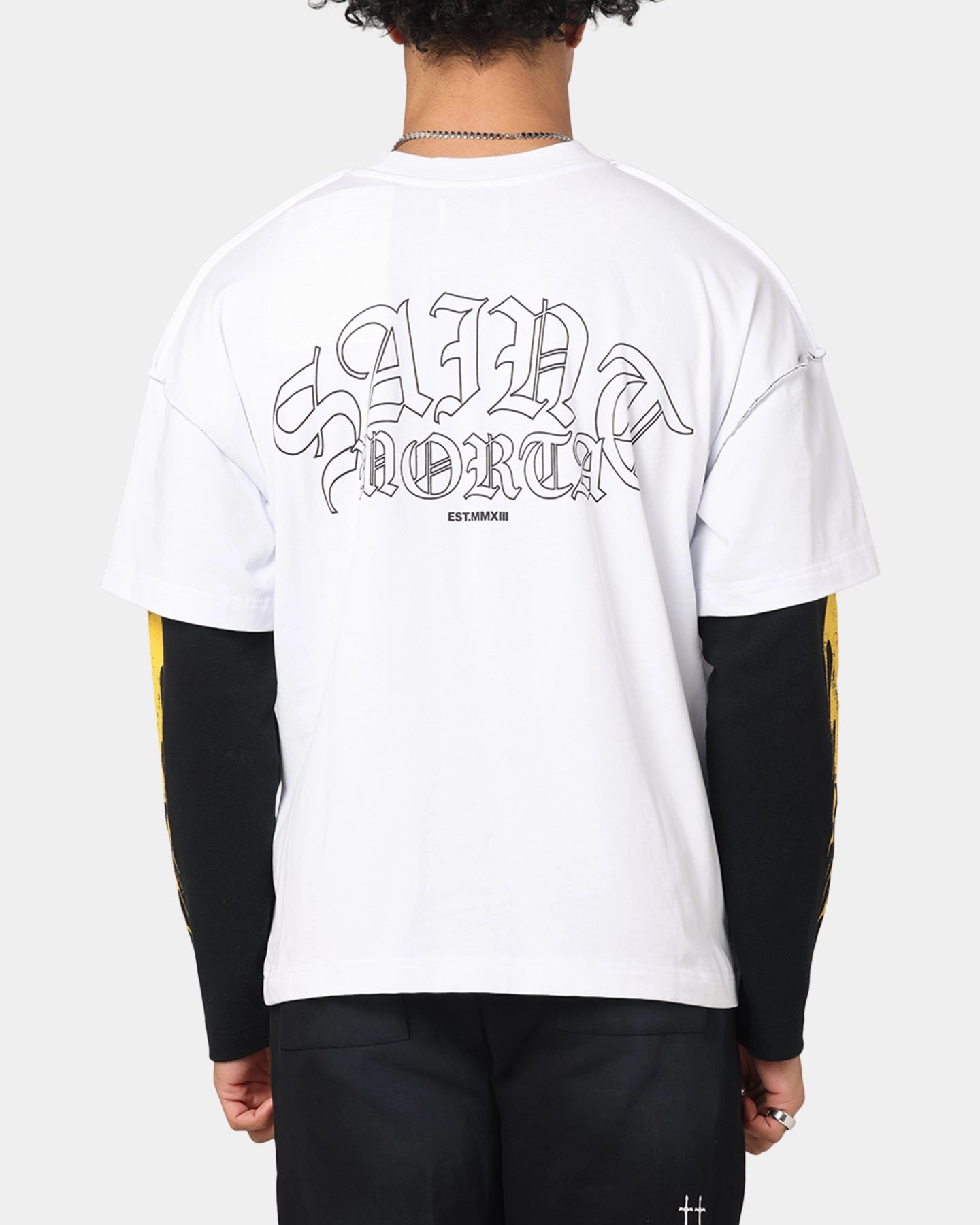 Saint Morta La Flame Long Sleeve T-Shirt White/Black Easy to Wear