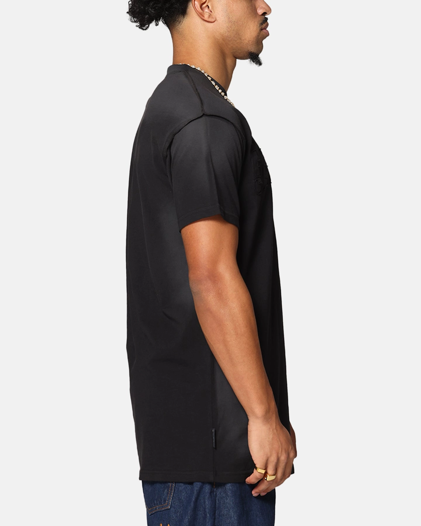 Saint Morta Manticore Lafayette T-Shirt Sunfade Black QuickDry Grid Texture Fabric