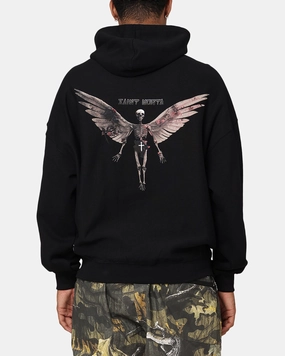SoftKnit Saint Morta Momento Mori Hoodie Black
