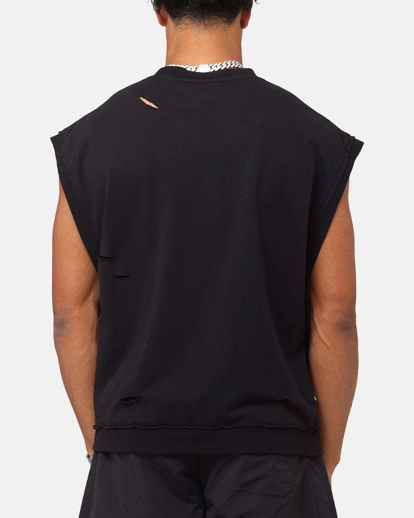 Sporty Cardigan Saint Morta Premium Cut Off Sweat Shirt Black