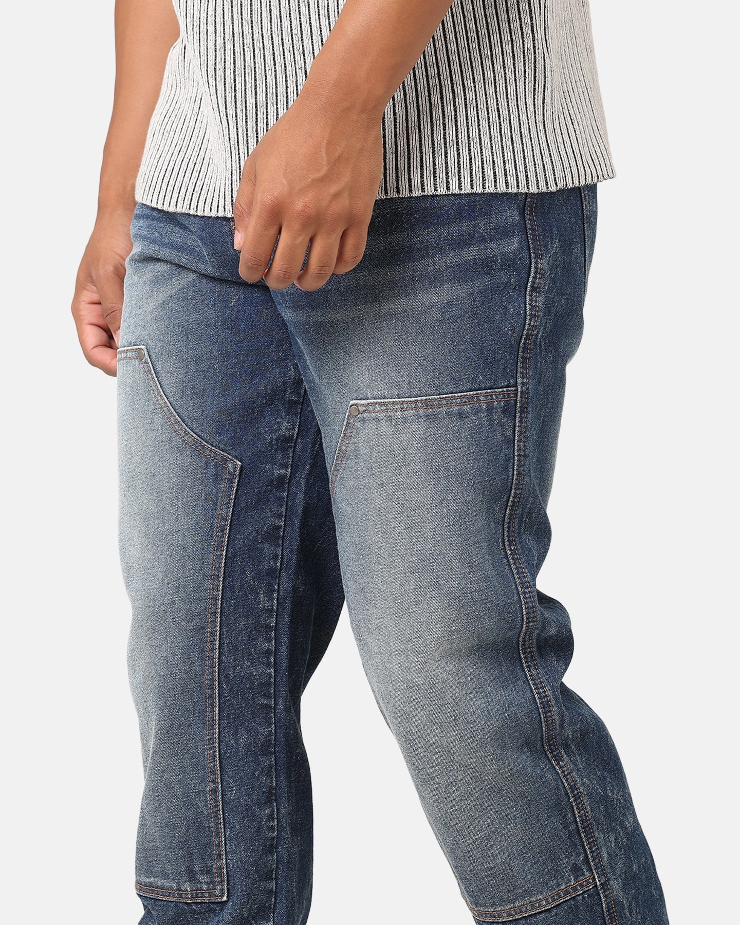 Soft and Cozy Non Iron Technology Saint Morta Pyskhe Rodeo Jeans Dark Indigo