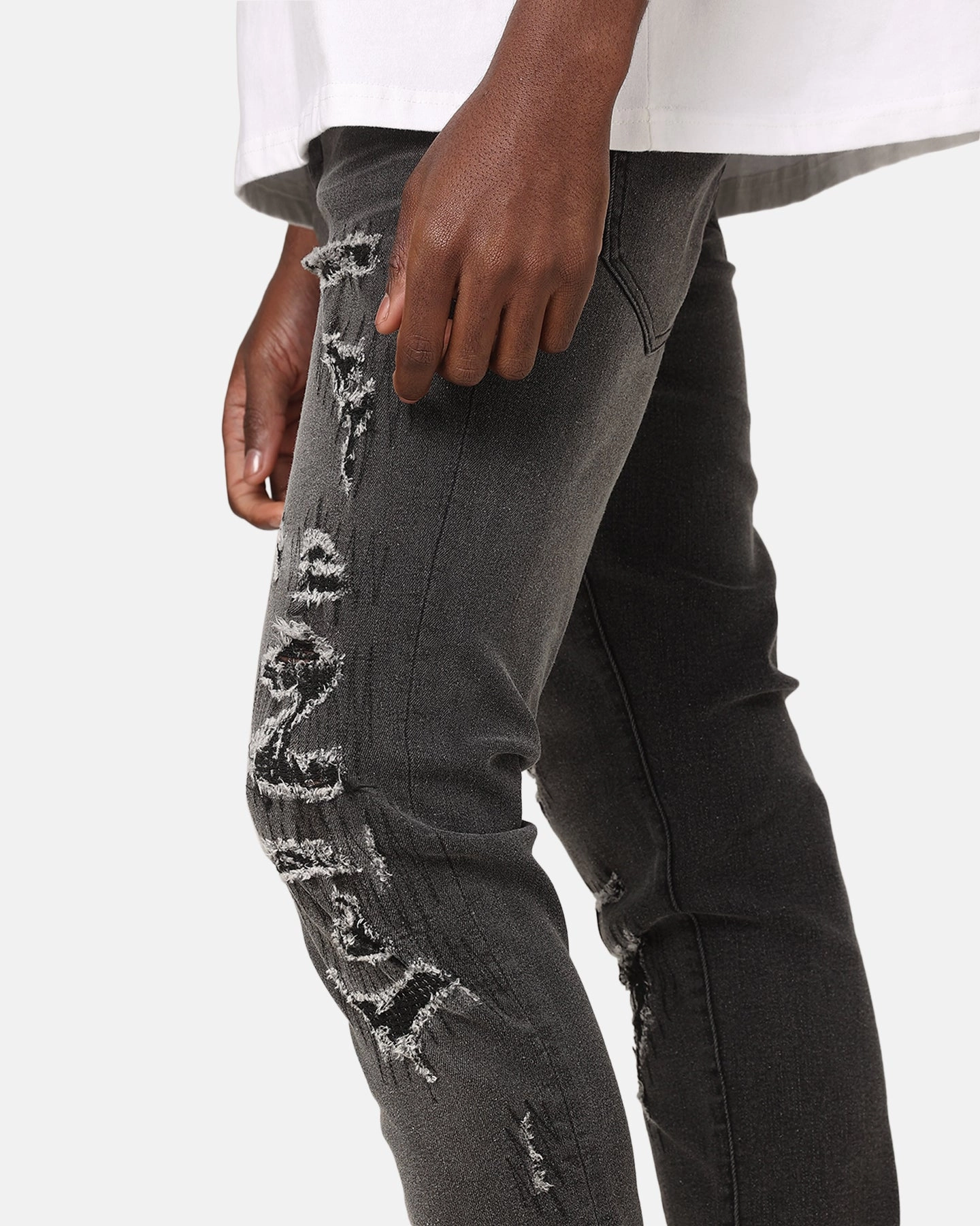 Saint Morta Rage Summum Jeans Black Shadow Stylish Look