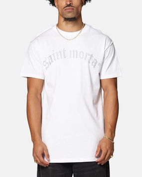 Saint Morta Rhinestone T-Shirt White LightweightWeave