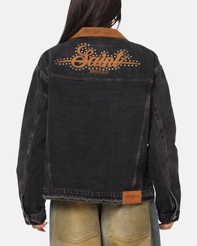 hypoallergenic material Saint Morta Rodeo Drive Denim Jacket Black Shadow