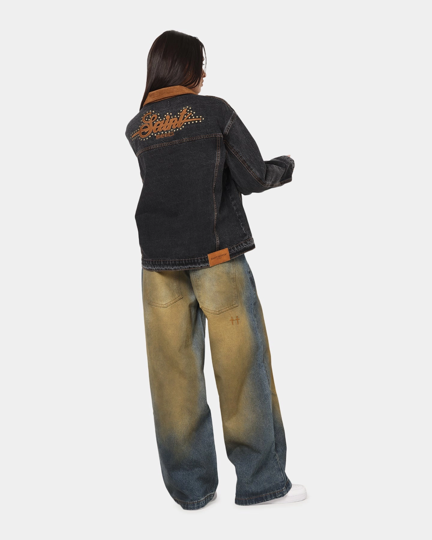 Saint Morta Rodeo Drive Denim Jacket Black Shadow Versatile Layering Cut