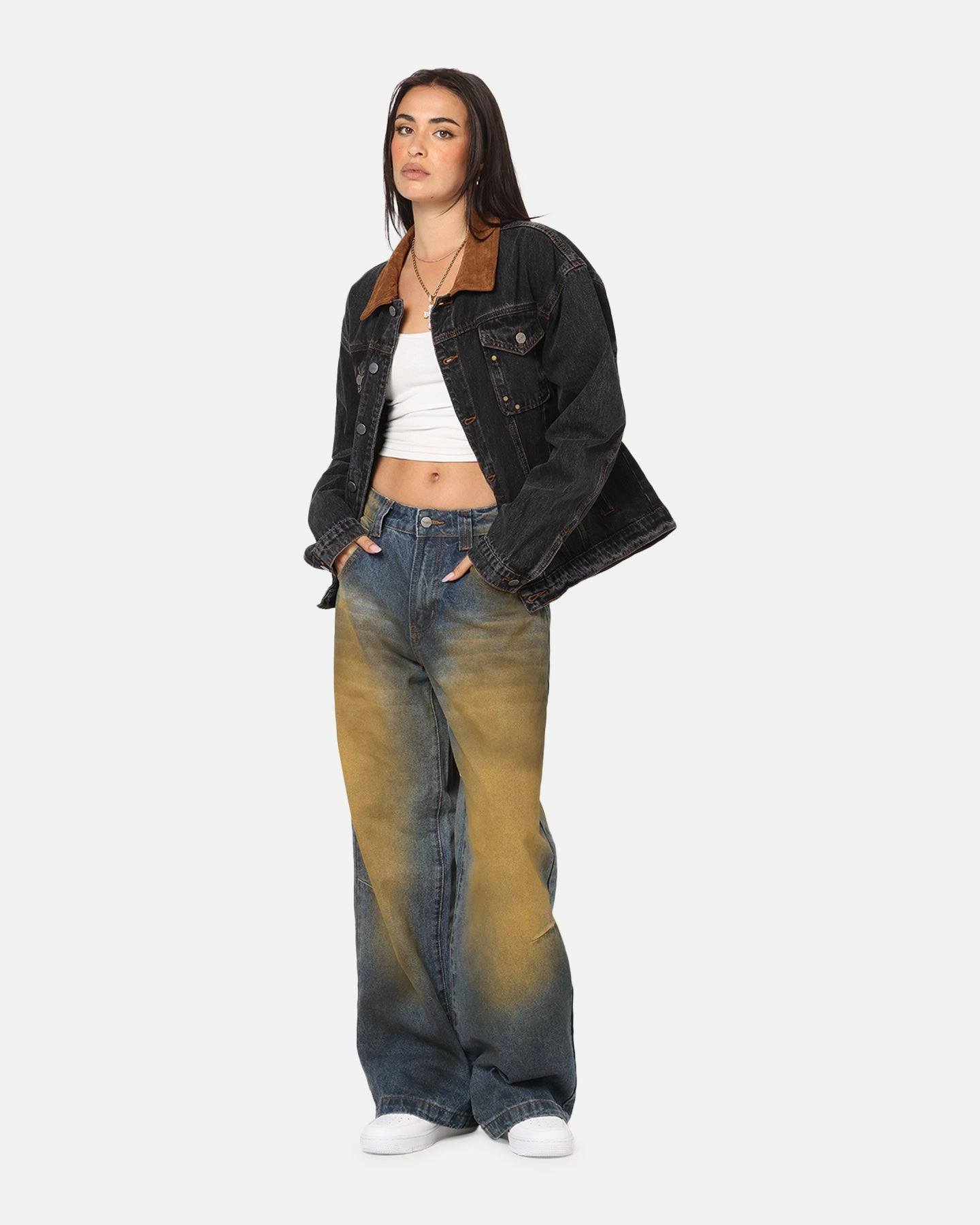 Saint Morta Rodeo Drive Denim Jacket Black Shadow Tear Resistant