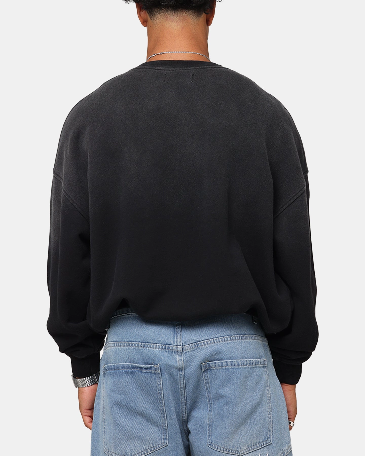 Saint Morta Spray Logo Crewneck Black QuickDryTech