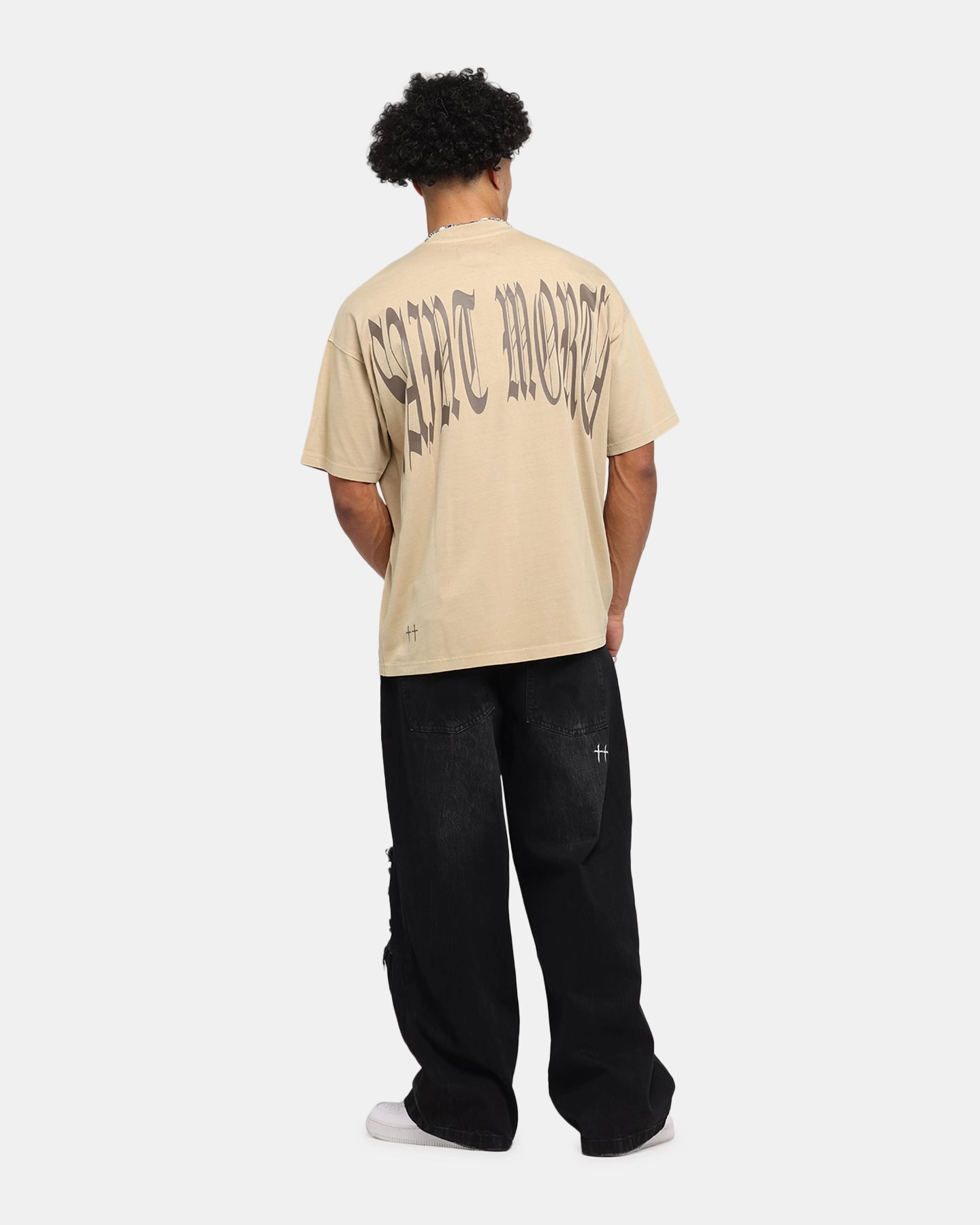 Multi Directional Zipper Placement Saint Morta Vill Park Boxy T-Shirt Pigment Stone