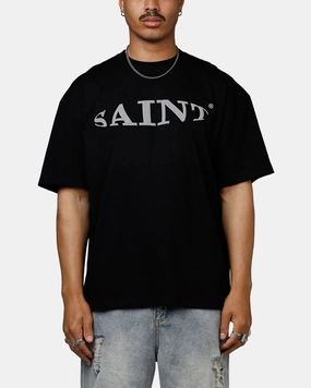 Saint Morta Vision Heavyweight T-Shirt Black Asymmetrical hem All-Purpose Wear