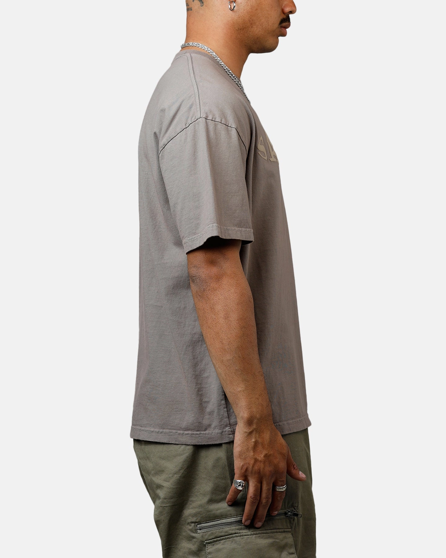 FlexibleRibbing Layered Collar System Saint Morta Vision Heavyweight T-Shirt Brown