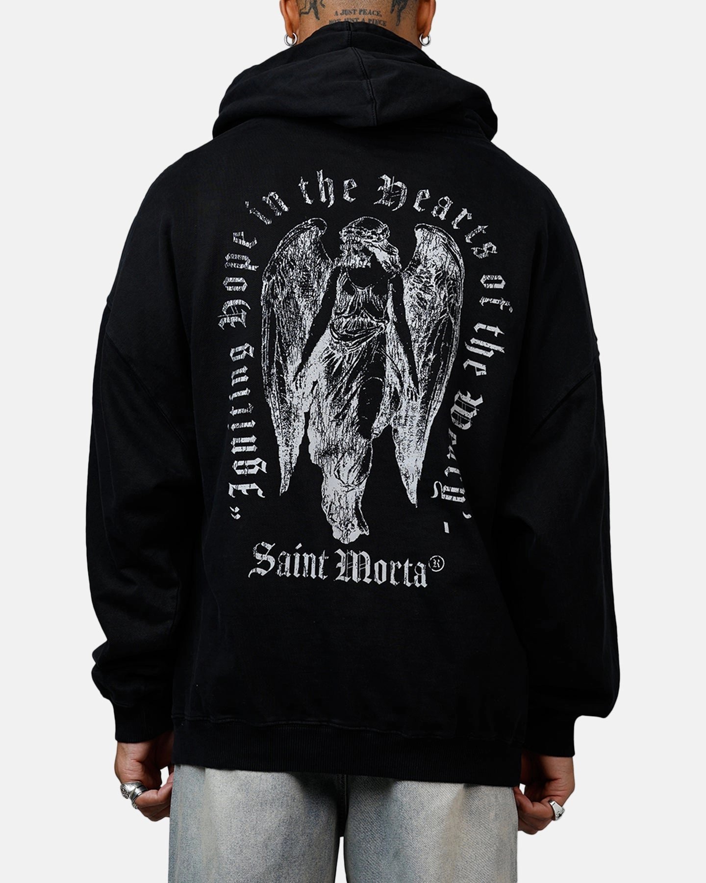 OdorResistantTechnology Loose Sweater Saint Morta Weary Hearts Premium Hoodie Black